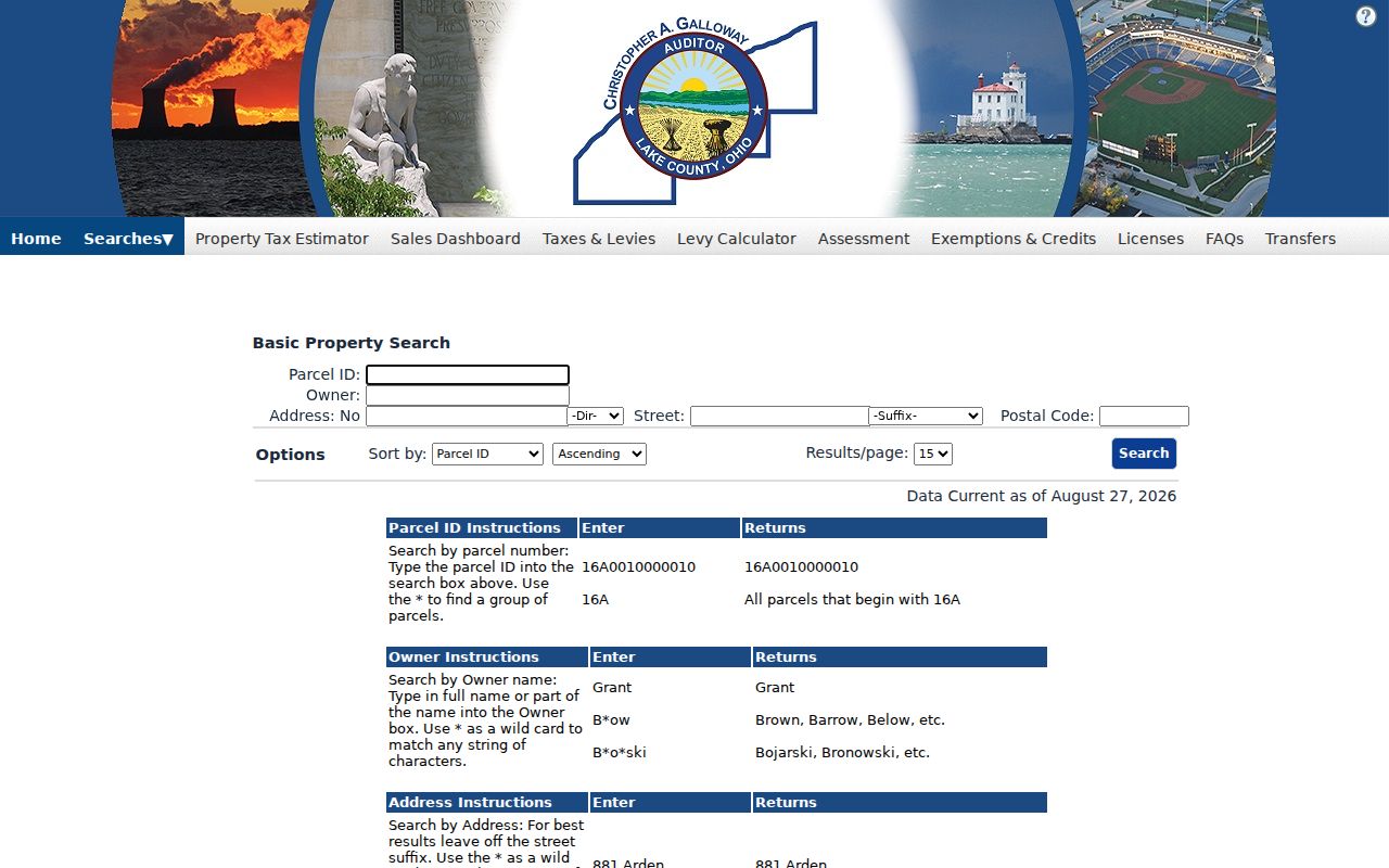 Concord Township residents directory Lake County property search