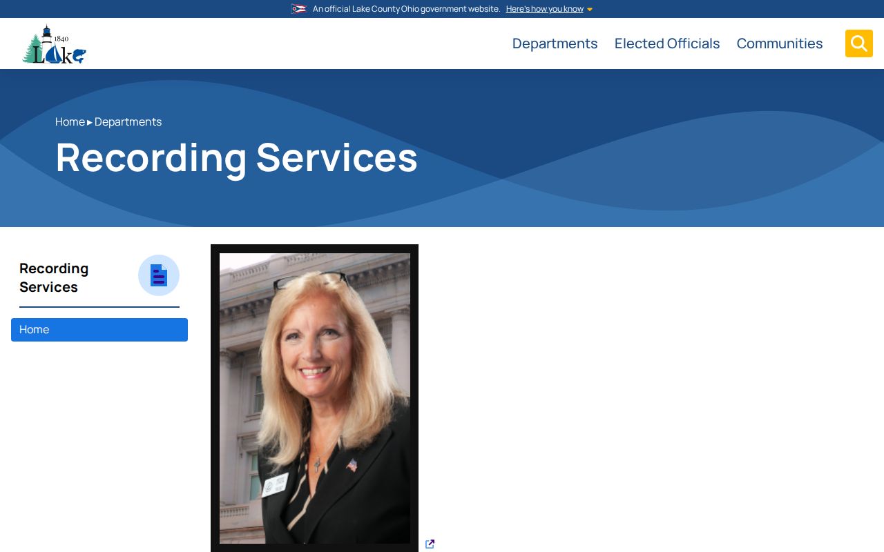 Concord Township previous residents Lake County Recorder office information