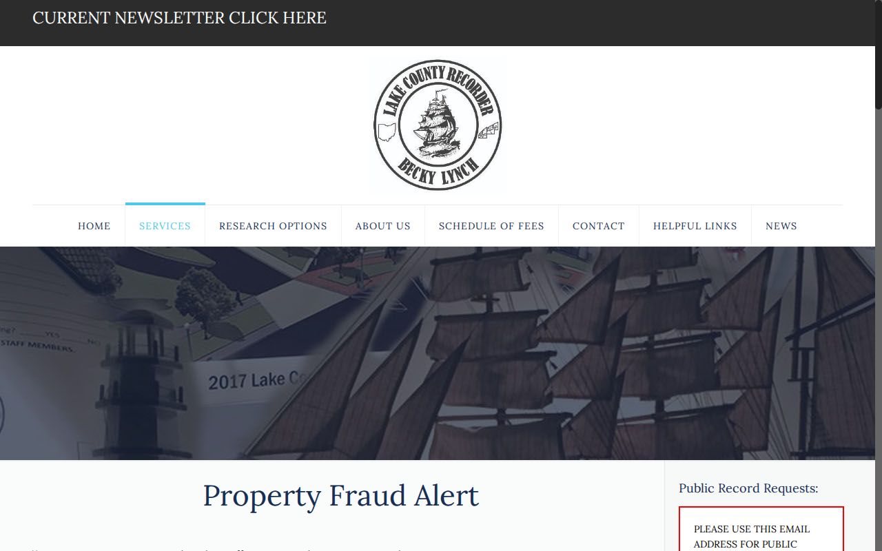 Concord Township previous residents Lake County property fraud alert