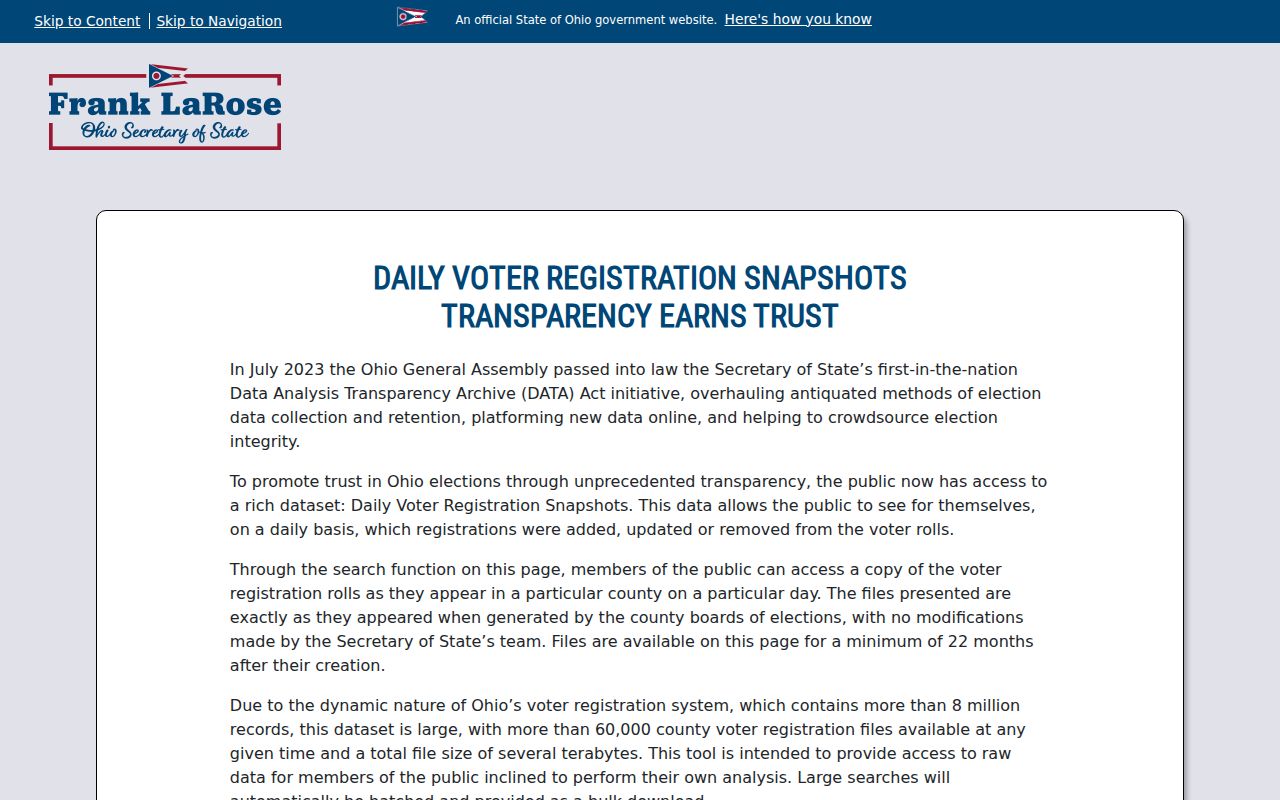 Concord Township ZIP Code Directory voter data archive